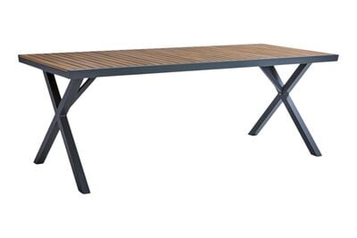 Brafab Cap aintwood ruokapöytä 198x86 cm musta/tiikki, kuvausmalli